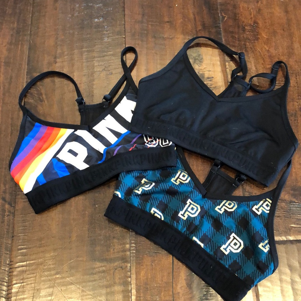 SET OF 3 VS PINK sports bras size XS